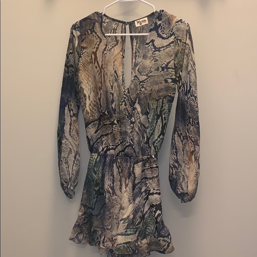 Show Me Your Mumu Snakeskin Romper